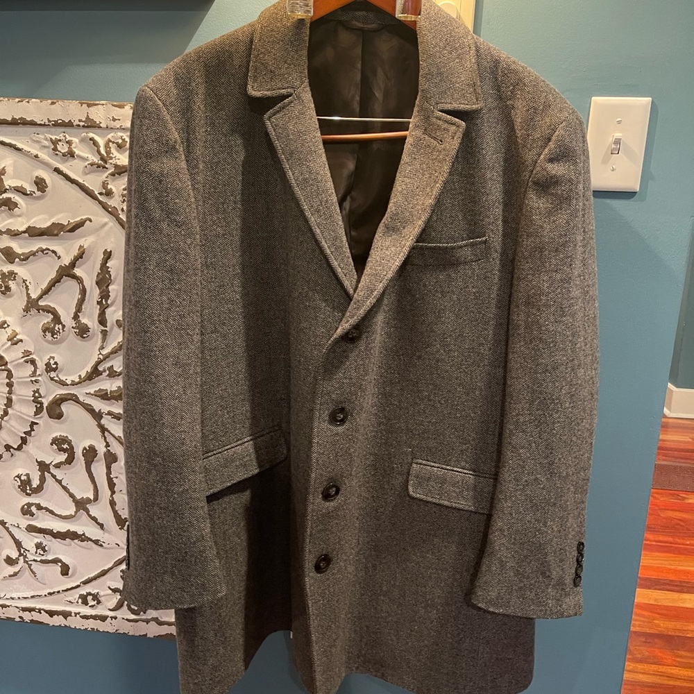 EUC Men’s Calvin Klein Tweed Car Coat